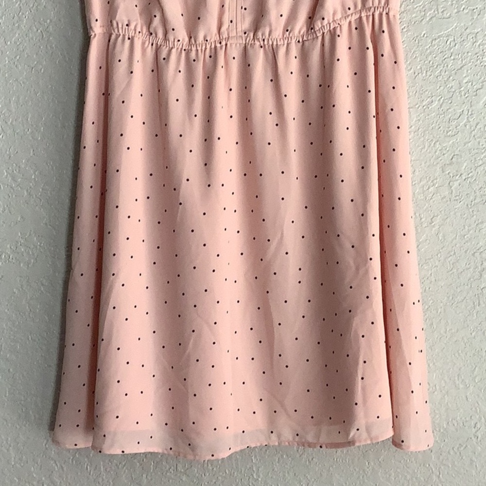 Elle Pink Flutter Sleeve V-Neck Sundress - Picture 3 of 7